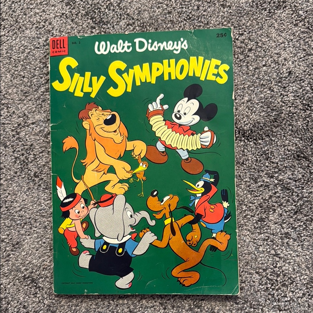 Vintage Walt Disney’s Silly Symphonies #2 (1953) Dell Comic – Mickey & Pluto